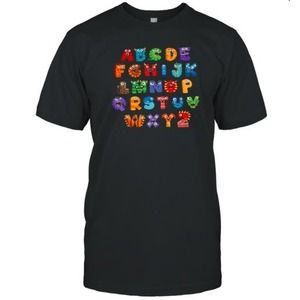 Cute Halloween Monster Alphabet School Tote Bag T-Shirt